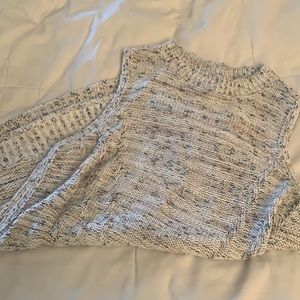 Ann Taylor Loft sleeveless oatmeal sweater size medium mock neck